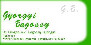 gyorgyi bagossy business card